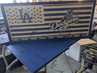 36x16 Wooden Dodger Flag