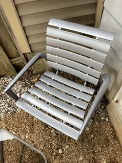 Metal Chair With Small Table In Good Condition for sale , Thumbnail