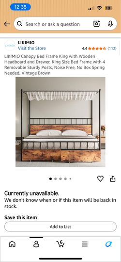 King Canopy Bedframe