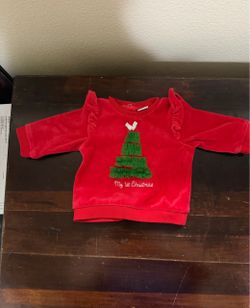 Baby Girls Little Me My 1st Christmas Long Sleeve Top Size 3 Month