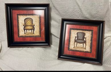 Set of 2 Framed Chair Art Prints
