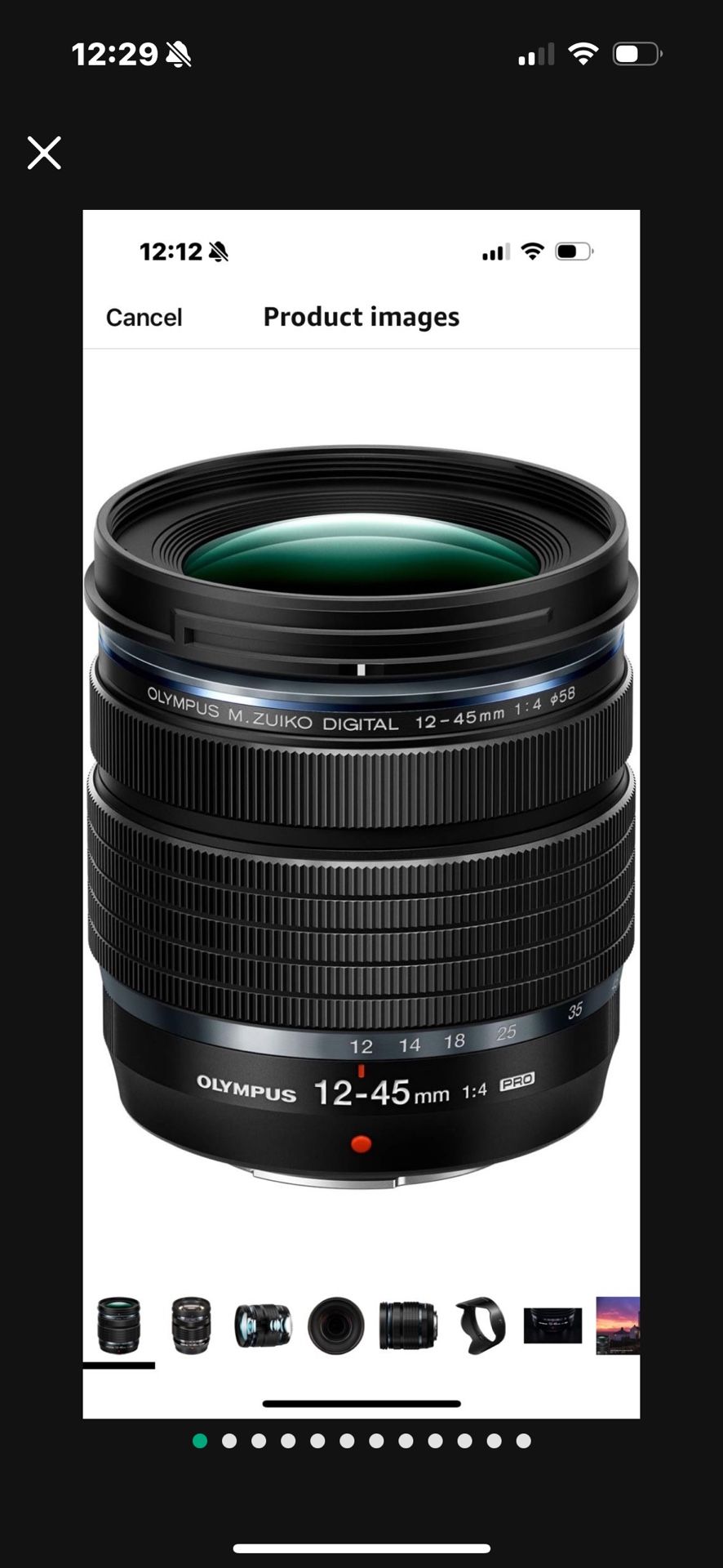 Olympus M.zuiko 12-45mm F/4.0 PRO LENS 