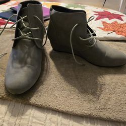 Gray Wedge Shoes