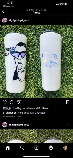 Custom Bad Bunny Tumblers