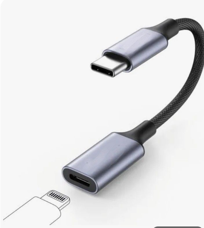 Type-C Male to lightning Female Charging & Aux & Data Adapter FD04