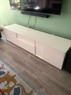 Modern White TV Console