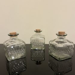 Square Glass Bottle With Cork