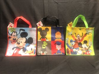 Disney- “Mickey and Friends” set of 3 assorted tote bags