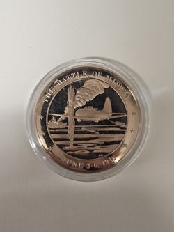 The Battle Of Midway 1975 Solid Bronze Medal