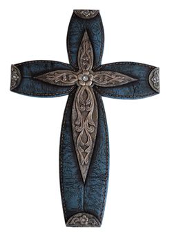 Blue & Silver Decorative Wall Cross