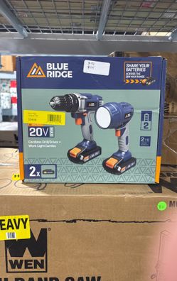 Blue Ridge 20V Drill+Light Combo