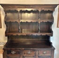 Wood Hutch - Display Shelves, Drawers & Storage Cabinets
