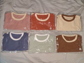 Baby Short Sleeve Ribbed Onesies Bodysuits