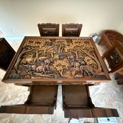 Vintage carved furniture