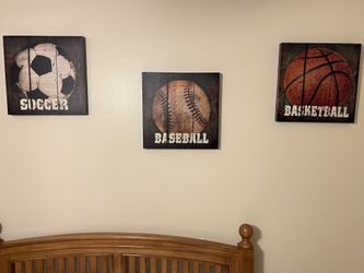 Sports Canvas Set For Kids Room