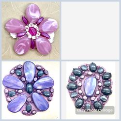 Lot Of 3 Purple Appliqués 