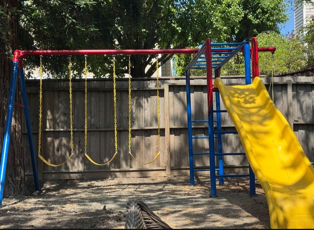 Lifetime Monkey Bars And Swing Set