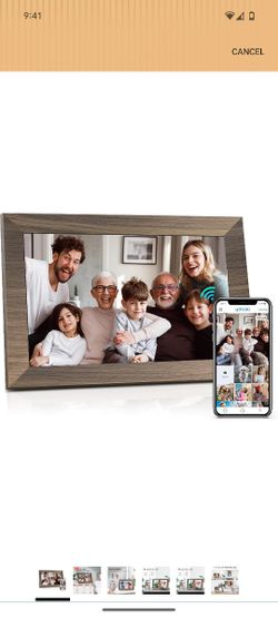 Canupdog WiFi Digital Picture Frame 10.1 Inch, IPS Touch Screen Smart Cloud Digital Photo Frame with 16GB Storage. 