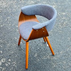 NEW Porthos Home Mid Century Modern Accent Chair Blue Upholstered Wood Frame