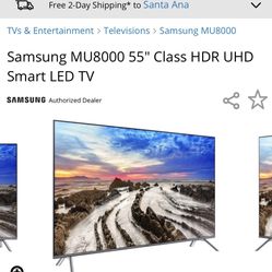 Samsung 55” Smart TV And Console