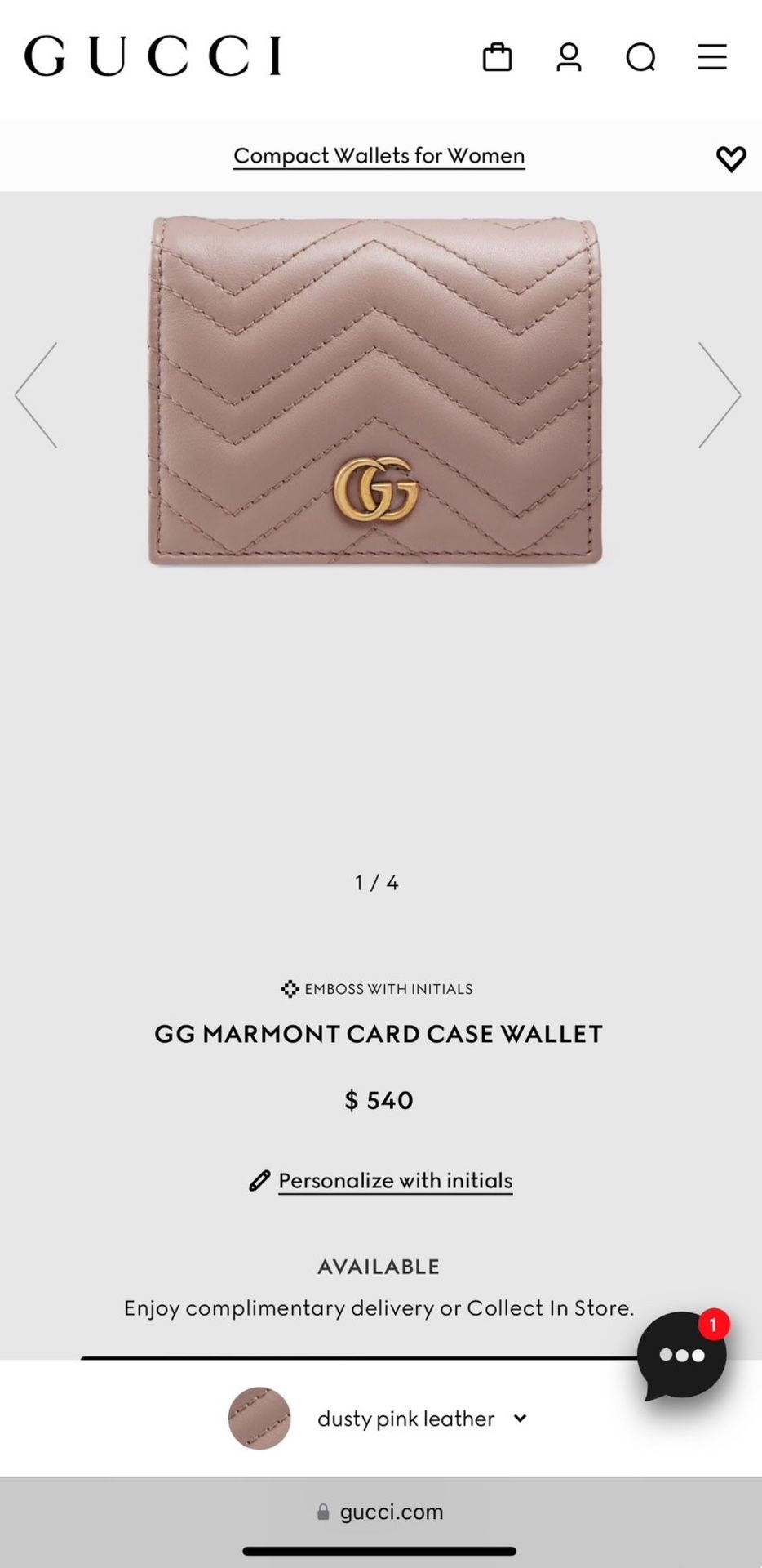 Authentic Gucci wallet