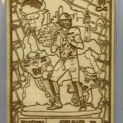 2021 Downtown Josh Allen DT-1  Replica - Woodtown Custom Art Card by C4 - Bills