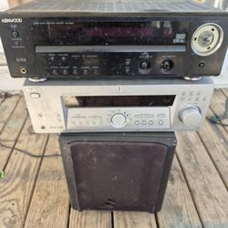 Sony & Kenwood AV Receivers + Subwoofer – Working