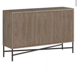 Meyer&Cross Brighton Antiqued Gray Oak MDF 47.5 in. Buffet Table