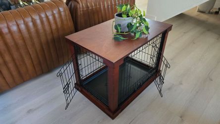 Decorative Pet Kennel w/ Wooden Cover,
