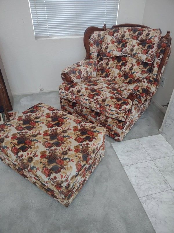 SOFA CHAIR AND OTTOMAN