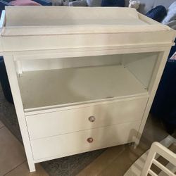 White Dresser And Changing Table