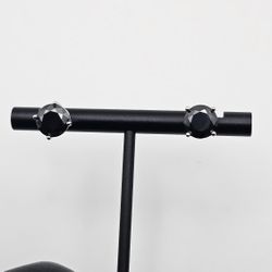 4 CT Black Moissanite Stud Earrings – 925 Sterling Silver 🖤