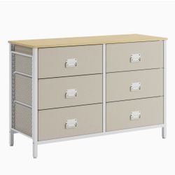 6 Drawer Dresser, Fabric Drawer