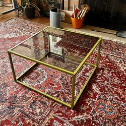 Gorgeous Green Glass Coffee Table 