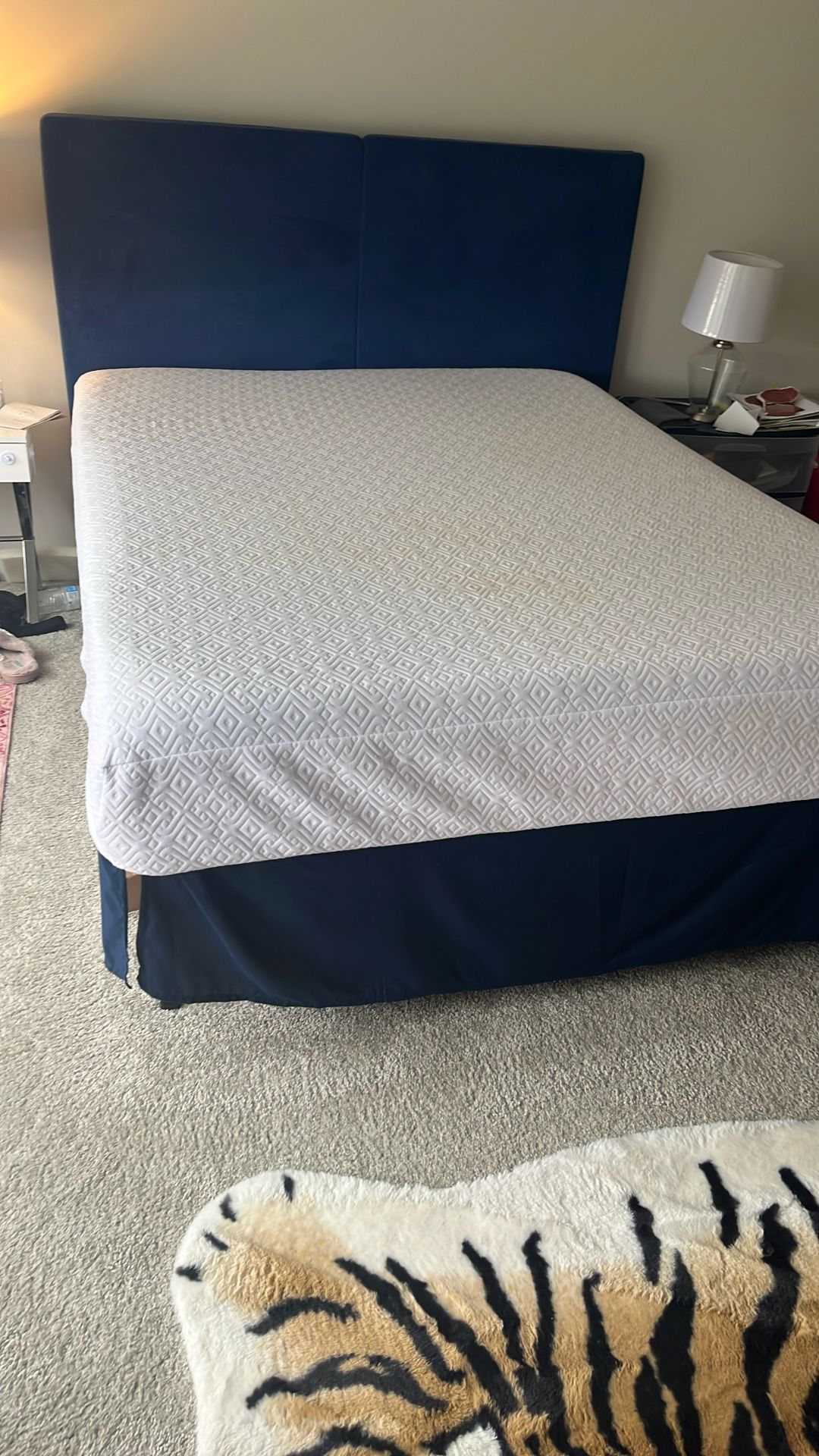 Queen 10 Ins Plush Gel Memory Foam Mattress With Bed Frame
