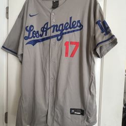 Dodgers Grey Color Jersey 2X Size, New No Tags 