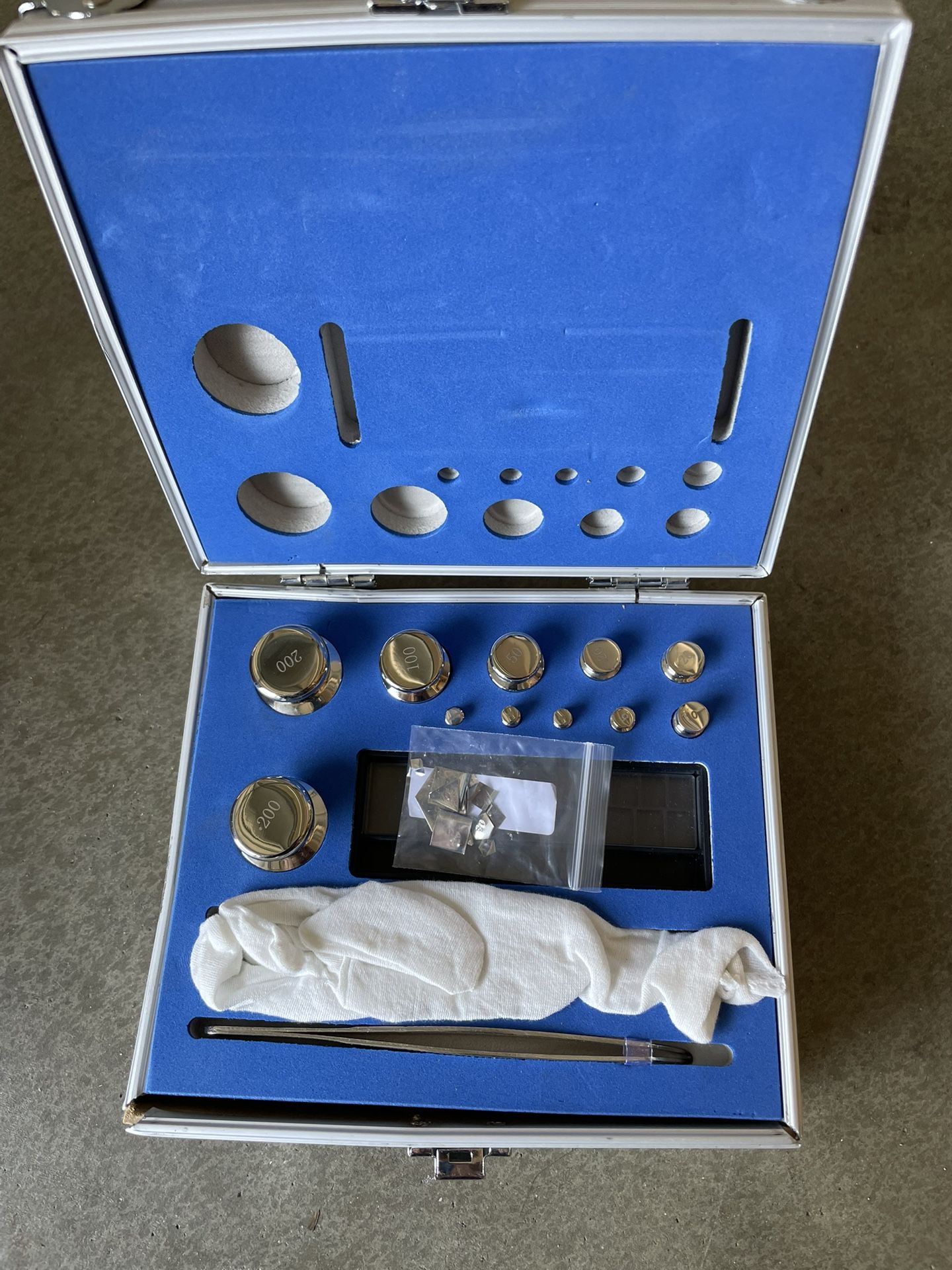 Broken box-never use 1mg-200g Weight M1 Calibration Weight Set Stainless Steel Chrome Plating Weights Set Precision Gram Scale Calibracion