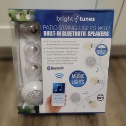 New Patio String Lights With Built In Bluetooth Speakers
