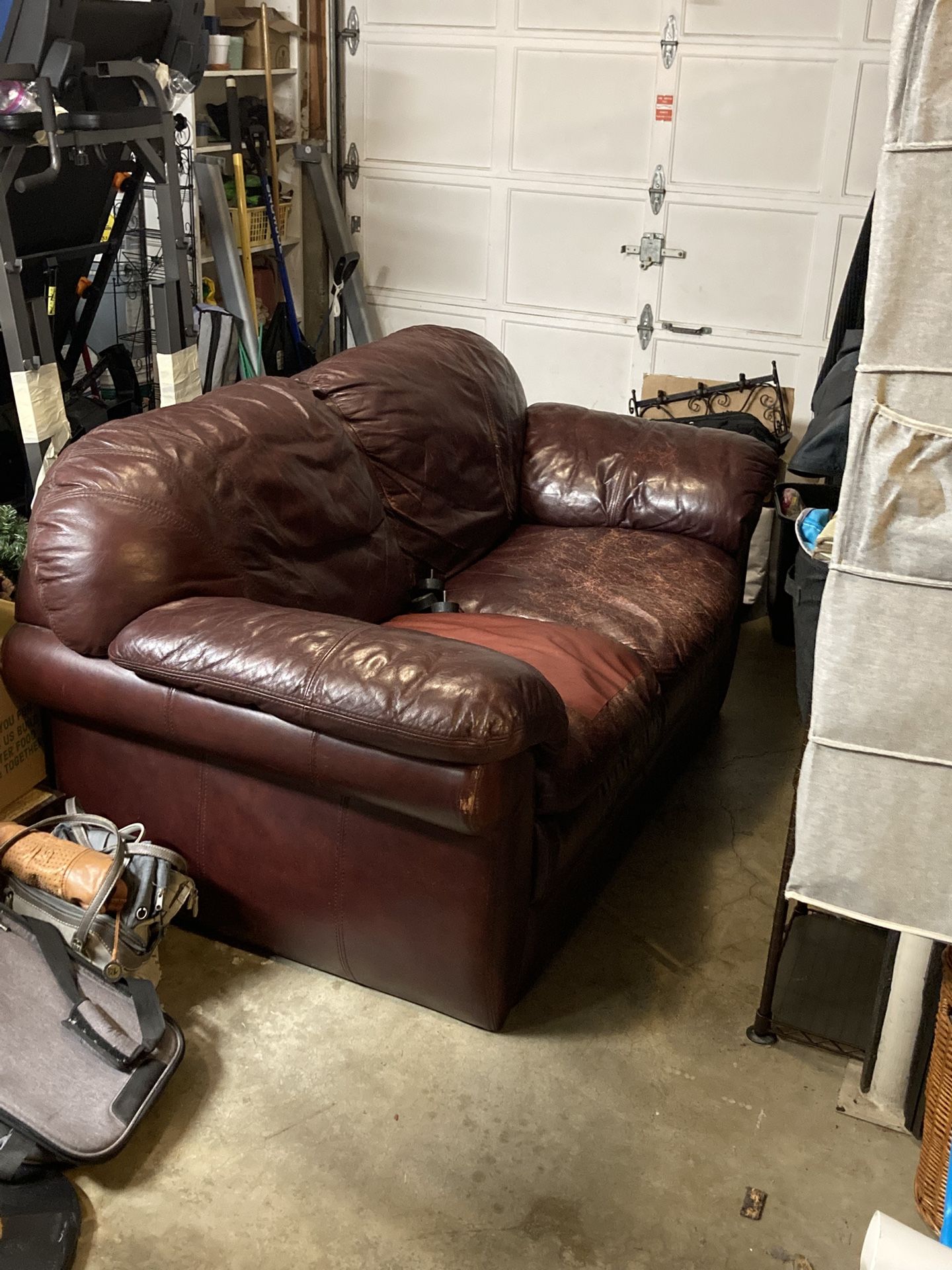 Free Leather Loveseat 