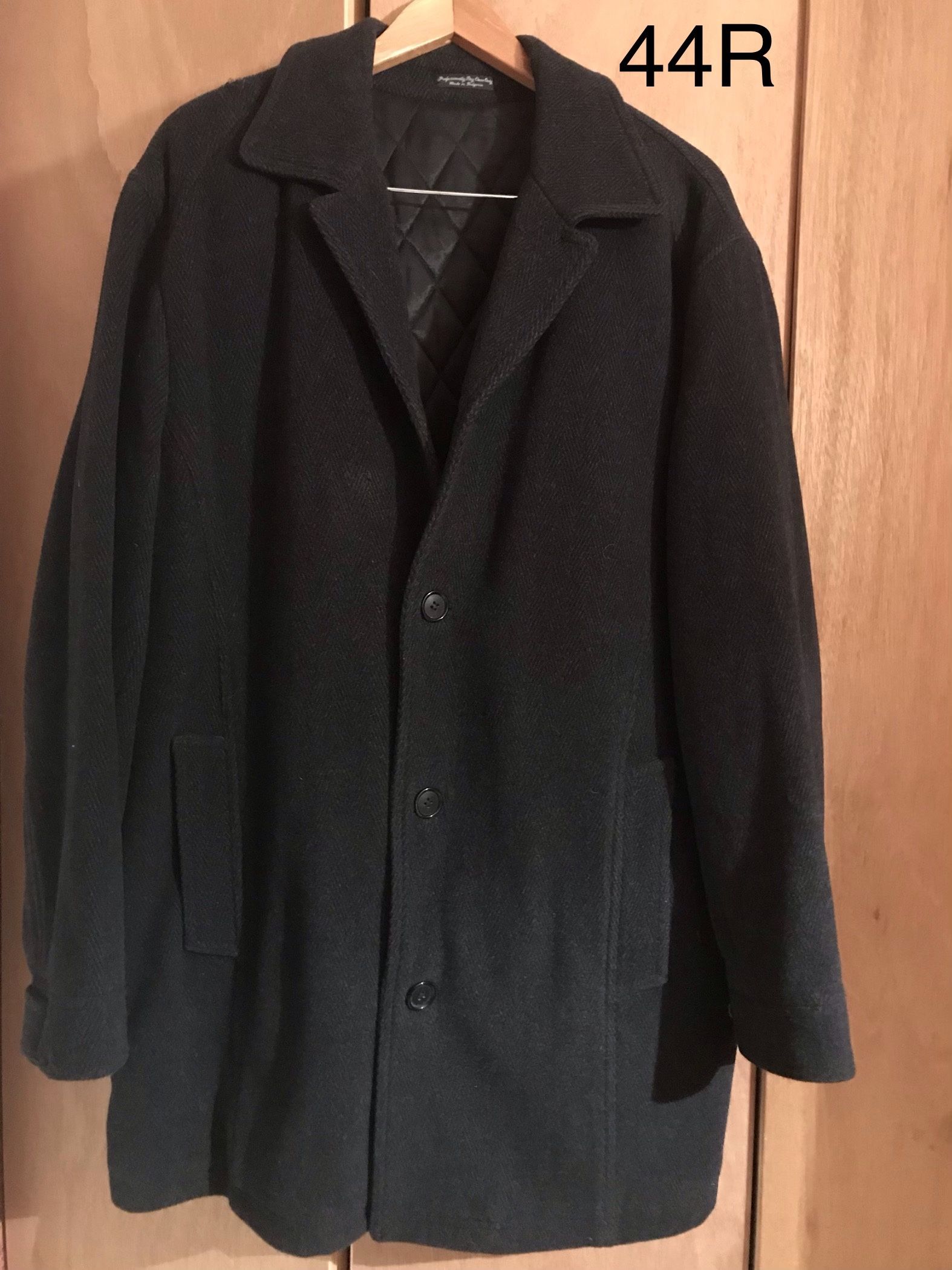 Mens 44R wool & cashmere car coat, excellent condition