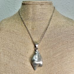 Vintage TAXCO Mexico Sterling Silver SeaShell Necklace TN-49