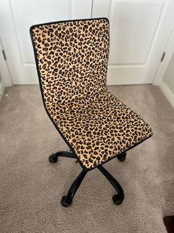 Leopard Print swivel adjustable chair