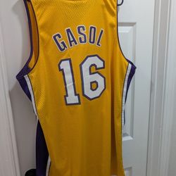 Los Angeles Lakers NBA Basketball Adidas Jersey Shirt 16 Gasol
