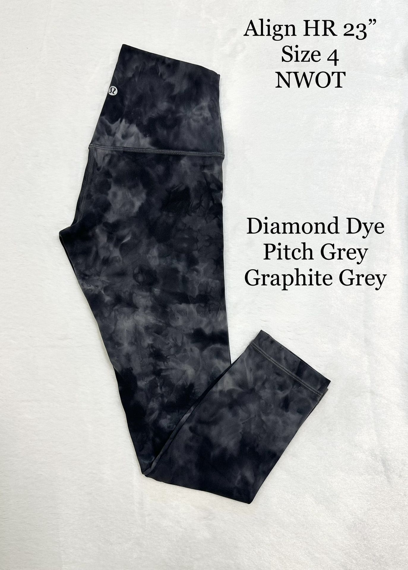 Lululemon Align HR 23” Size 4 - Diamond Dye Pitch Grey Graphite