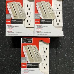 6 Outlet Wall Tab Surge protectors 