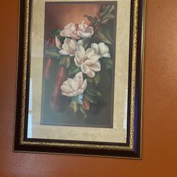 Large Home interiors Framed Wall Art. Magnolia flowers
