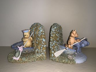 Rare Michel & Company Classic Pooh Bookends - HMS Piglet