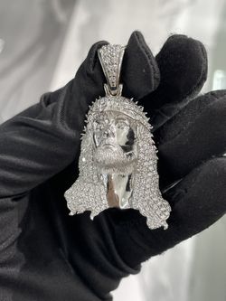 New Custom VVS Diamond Jesus Pendant Mini