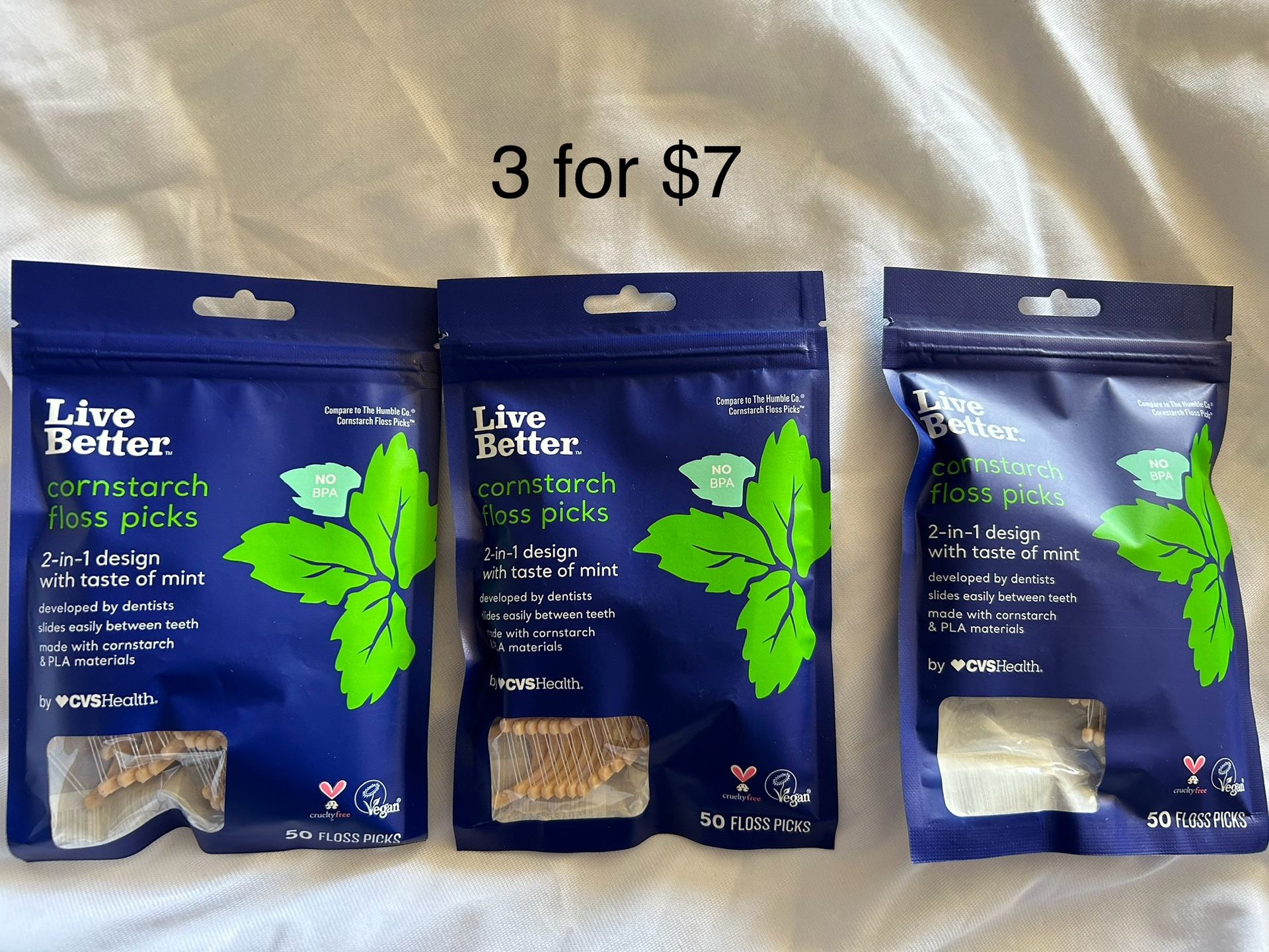 Live Better Cornstarch floss Picks Mint 3 For $7