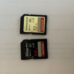 SanDisk Extreme 64GB & 32GB Memory Cards